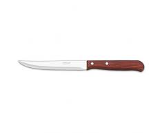 Arcos Serie Latina - Coltello Multiuso Coltello Cucina - Lama Acciaio Inossidabile Nitrum 130 mm - Manico Legno Compresso Colore Marrone