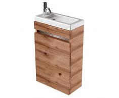Sanotechnik Set da Bagno Nora48 Quercia Anticata, Legno, Rovere Antico, 25x48x55 cm