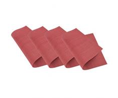 Venilia Set Cherry Tessuto Mix Ciliegia, Tavola, Vinile, Tovaglietta per Sala da Pranzo, 4 Pezzi, 30 x 450 cm, 59017, 30 x 45 cm