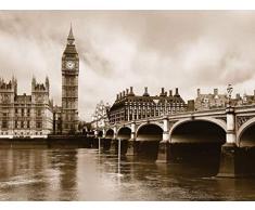 AG Design - Photo Wall Mural - Non Tessuto - Londra - Foto Sfondo - Poster Gigante con Parete -360 x 270 cm - 4 Parti - FTNS 2466