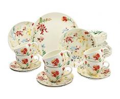 Creatable 19721Â Serie Spring Floral, Servizio Combinato, Porcellana, Multicolore, 40Â x 32,5Â x 32,5Â cm, 30Â unitÃ 