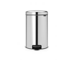 Brabantia Pedal Bin Newicon Pattumiera, Acciaio, Inox Lucido, 20 Litri