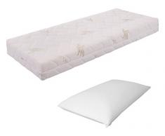 MiaSuite MATERASSO SINGOLO LUPIN III 80X190 ALTO 22 CM SFODERABILE MULTIONDA + CUSCINO MEMORY FOAM ALTO 13 CM RELAX ORTOPEDICO