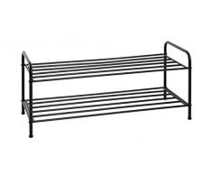 Haku MÃ¶bel Scarpiera, Tubo di Acciaio, Nero, 35 x 83 x 37 cm