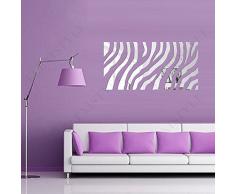 Specchio acrilico decorativo moderno ZEBRA 140 x 70 cm, XXL, bricolage (fai da te), soggiorno, camera da letto, decorazione unica