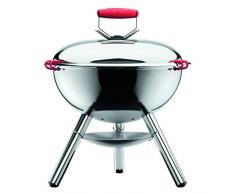Bodum Barbecue Fyrkat Picnic Charcoal Grill, Argento/Chrome