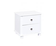 Links Provence A1 - Comodino. Dim: 66x50x60 h cm. Col: Bianco. Mat: Legno massello.