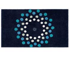 Grund Blossom - Tappetino per tavoletta Copri WC, con Cristalli, 47 x 50 cm, Colore: Blu