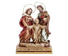 Joana Darque JD711 Statua Decorativa Sacra Famiglia con Cristo Bambino, Marfinite, Multicolore, 17x12x12.5 cm