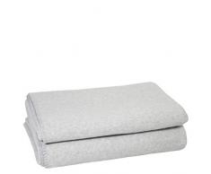 Zoeppritz since 1828 - Coperta Morbida e di qualitÃ con Punto Uncinetto - soffice Coperta in Materiali Naturali - 210 x 240 cm, 910 Cloud, 210x240cm