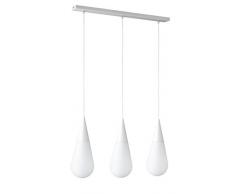 Trio Leuchten Trio 304700301 Toulon Lampada Pendente da Soffitto, Vetro Bianco E27, 60 cm