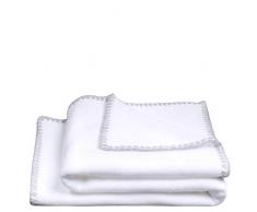 Zoeppritz since 1828 - Coperta in Pile Morbido per Bambini, con Punto allUncinetto a Conchiglia, Morbida, 80 x 100 cm, 910 Cloud, 80 x 100 cm
