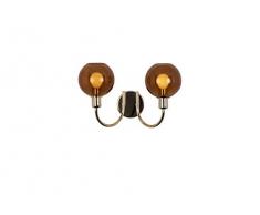 SP Light and Design Diva Parete 2 R, Struttura Oro, Vetro Trasparente Lampada 4 W