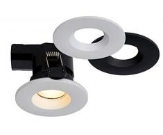 Lucide 22973/06/99 Faretto da incasso, Alluminio, 6.5 W, Nero, Bianco
