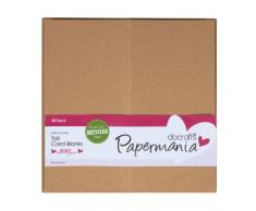 Papermania, Set di Fogli Alti di Carta Riciclata con Buste, 10,5 x 21 cm, 50 pz, Marrone (Braun (Karton))