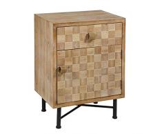 BigBuy Home Comodino da notte, 50 x 70 x 38 cm, Abete Mdf, Multicolore, Taglia Unica