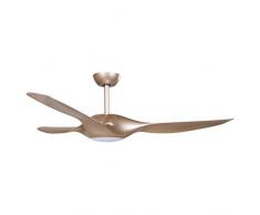 Sulion Diamond Ventilatore da soffitto, Motore DC, Lampada LED, Funzione Estate/Inverno, Colore Dorato, Oro