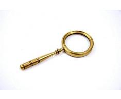 Sparks of Time Piccola Mano Lente d ingrandimento della II, Metallo, Oro, 12Â x 7Â x 1Â cm