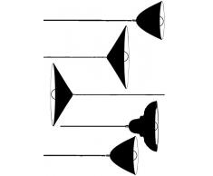 Plage 152796 â Adesivo da Parete lampade, in Vinile, 68 x 0,1 x 47,7 cm, Nero