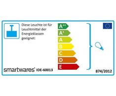 Lampada a Sospensione Smartwares IDE-60013, Argento, Metallo, Ã 4,2 cm â Max. 152 cm