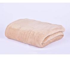 MI CASA - Plaid in Pile, 130 x 170 cm, Colore: Beige