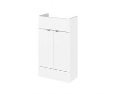 Hudson Reed - Mobiletto da Bagno Compatto, 500 mm, Colore: Bianco Lucido
