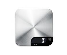 ADE Alessia Bilancia da Cucina Digitale, Acciaio Inossidabile, Argento, 23 x 22.8 x 4.4 cm