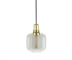 Normann Copenhagen Amp - Lampada a sospensione, in vetro e ottone, 17 x 15 cm