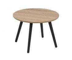 AC Design Furniture - Tavolo angolare Stanley, in MDF, 50 x 50 x 36 cm, Colore: Marrone