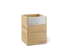 Zack scarta Utensili Box, Acciaio Inox, 1Â unitÃ , Acciaio Inox, Argento, 12.0 x 12.0 x 16.3 cm