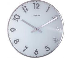 NEXTIME Reflect Orologio da Parete, Bianco, 43 cm