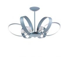Onli Fiocco Lampadario in Metallo Celeste cameretta Bambino 6 luci