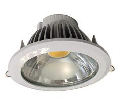 LeuchTek - Faretto da incasso a LED, in alluminio, bianco, taglia unica