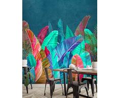 WALL81 See-UX Carta da Parati, Fibre Tessili, Blu, L