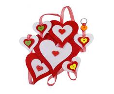 Athpress fai da te feltro kit da cucito da appendere, cuori, rosso, taglia unica