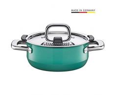 Silit 2101299233Â Nature Pentola, Coperchio con Funzione Control Lid, 2.4 l, 20 cm, Verde