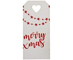 Mopec NX410.3 Merry Xmas Ghirlanda stelle, 3 x 7 cm, confezione da 24, carta, multicolore