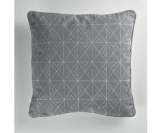 Douceur dintérieur Quadri Cuscino sfoderabile Passeggino, Grigio/Argento, 40 x 40 cm