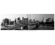 1art1 New York - Manhattan Morning Poster per la Porta (158 x 53cm)