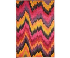 benuta - Tappeto Moderno per Salotto e Camera da Letto, Motivo a Righe, Fibra Sintetica, Multicolore, 80 x 140 cm