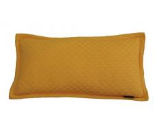 AM Home Piuma Inserto a Nido d Ape Trama Cuscino con Volant Edge, in Cotone, Colore: Arancione, Queen