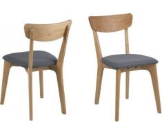 AC Design Furniture Tanner - Sedia in Tessuto, 45 x 49 x 84 cm, Colore: Grigio