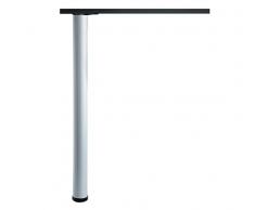Home System Gamba Tavolo, Diametro 60, H 705, Regolabile, Alluminio Millerighe