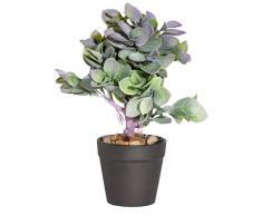 Aufora Pianta Fogliame Artificiale in Vaso Lavanda, Verde, Altezza: 27 cm