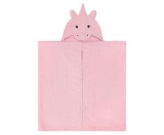 Urban Beach Unicorn Asciugamano con Cappuccio per Bambini, Personaggio Spiaggia Piscina Wrap Ragazzi, Microfibra, Rosa, Taglia Unica
