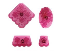 jem 108SD001 Tagliapasta per Cake Design, Bianco, 12 x 3 x 17 cm, 4 unitÃ 