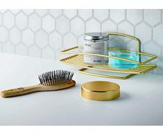 Metaltex serie Brass - Mensola angolare due ripiani per bagno - (463202)