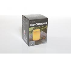 Flower Power 5729, Candela LED, Plastica, beige, 15Â x 15Â x 20Â cm