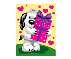 Collezione d Arte arazzo Kit Regalo con Cani, 100% Cotone, Multicolore, 20Â x 25Â x 0.1Â cm