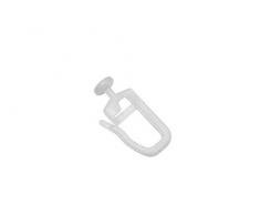 Gardinia Gancio Pieghevole per Anelli per Tenda, Occhiello à 7 mm, Bianco, 50 unitÃ